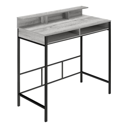 Monarch Specialties Computer Desk, Home Office, Standing, Storage Shelves, 48"L, Work, Laptop, Metal, Grey, Black I 7703